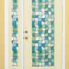 Achieve the look of stained glass as if your door cost hundreds of dollars will full coverage panels. Atlantis shown.