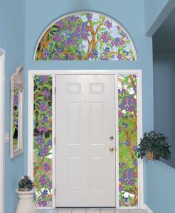 Biscayne See Thru Stained Glass on Sidelights Biscayne Stained Glass Decorating Sidelights