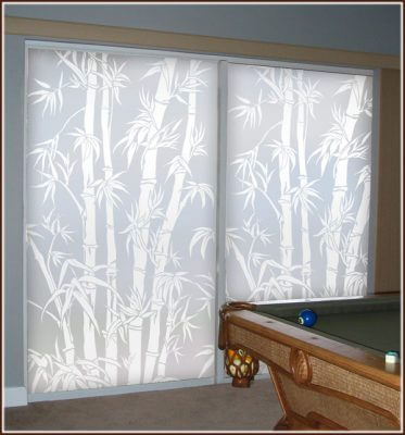 Home sliders with Big Bamboo Privacy design