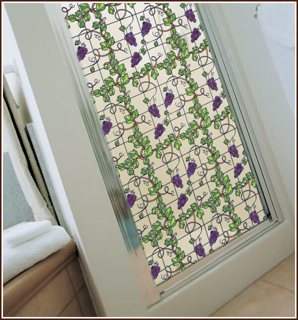 Grapevine Stained Glass Privacy Window Film - Image 2