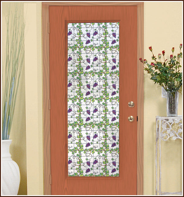 Grapevine Stained Glass Privacy Window Film
