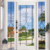 Allure Clear with Black Lead Lines on front door overlooking front yard