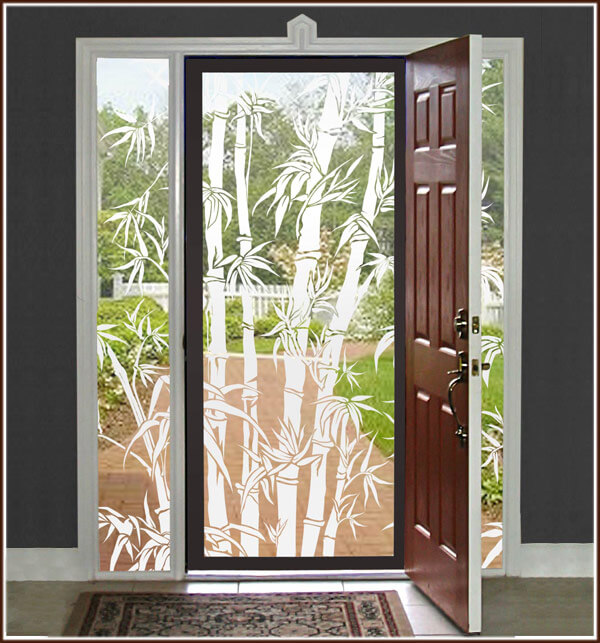 Big Bamboo Etched Glass Window Film Decor | Wallpaper For Windows