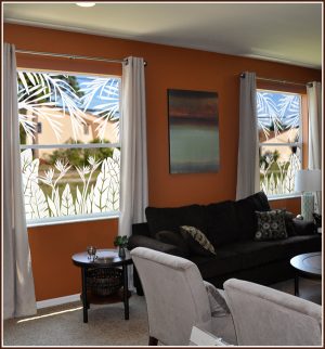 Tropical Oasis see through borders on over/under windows