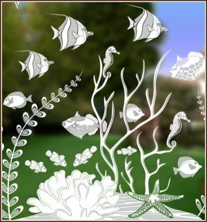 Ocean reef with sea life