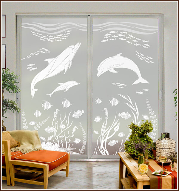 Bubbles Frosted Etch Glass Safety Door Window Stickers – Glossy Finish