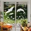 Dolphin Cove Etched Glass See-Through Scene for 2 Doors