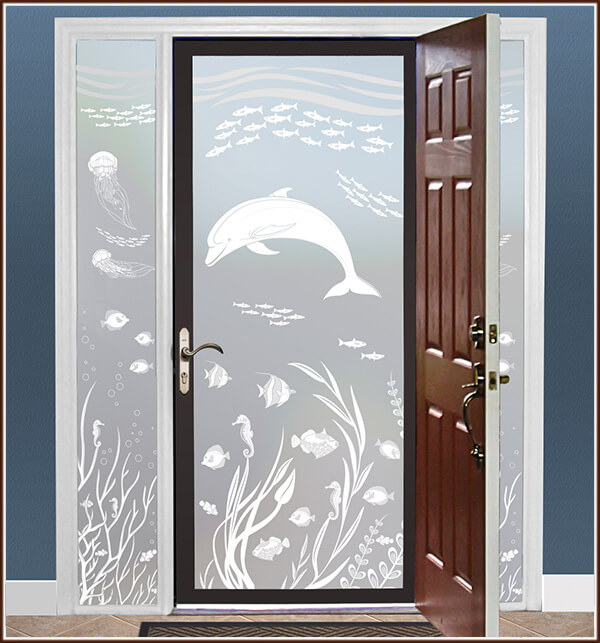 Dory The Dolphin Etched Glass Underwater Privacy Film - Image 2